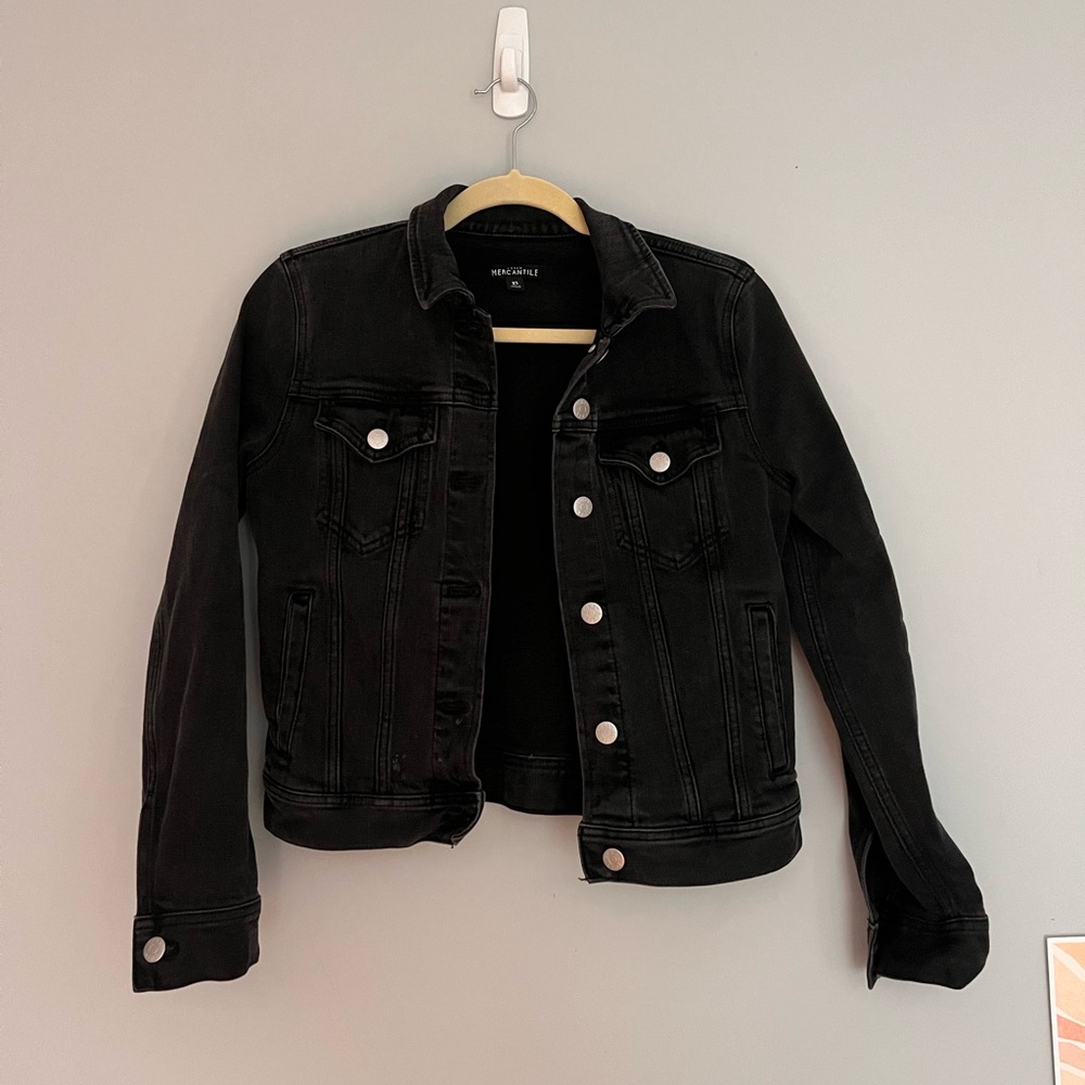 J. Crew Merchantile Black Denim Jacket Size XS